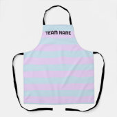 Modern Simple Blue Navy Two Tone Strip Name Schürze (Vorderseite)