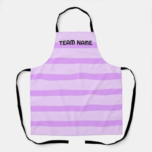 Modern Simple Blue Navy Two Tone Strip Name Schürze (Vorderseite)