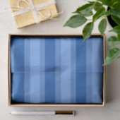 Modern Simple Blue Navy Two Tone Strip Name Seidenpapier (Geschenk)