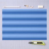 Modern Simple Blue Navy Two Tone Strip Name Seidenpapier (Handwerk)