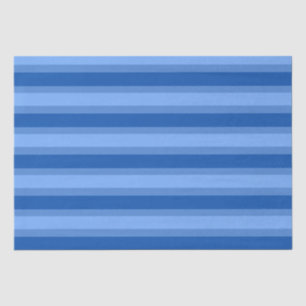 Modern Simple Blue Navy Two Tone Strip Name Seidenpapier