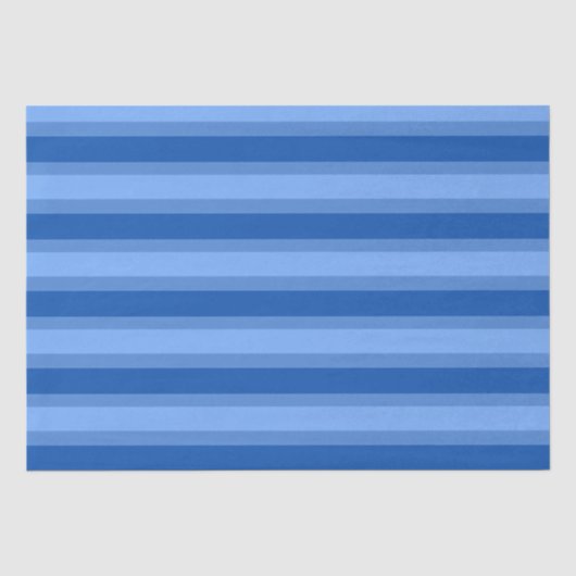 Modern Simple Blue Navy Two Tone Strip Name Seidenpapier (Vorderseite)