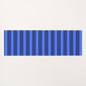 Modern Simple Blue Navy Two Tone Strip Name Yogamatte (Rückseite (Horizontal))