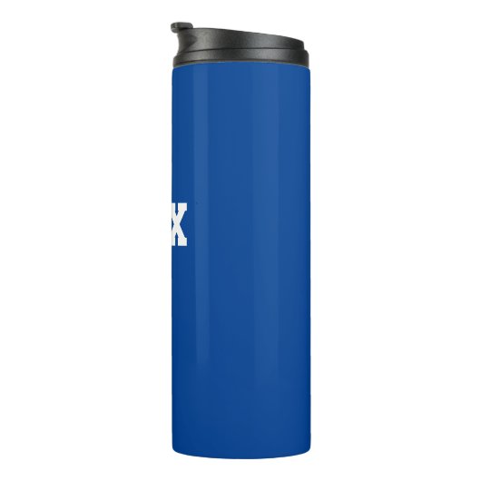 Modern Simple Blue Personalisiert Kindergarten Thermosbecher (Nach rechts gedreht)