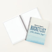Modern Simple Blue Watercolor Adventure Bucket Notizblock (Innenseite)