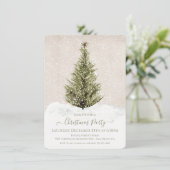 Modern Simple Boho Christmas Tree Party Einladung (Stehend Vorderseite)