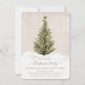 Modern Simple Boho Christmas Tree Party Einladung (Vorderseite)