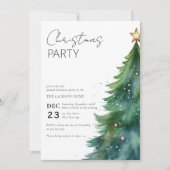 Modern Simple Boho Christmas Tree Party Einladung (Vorderseite)