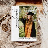 Modern Simple Boho Foto Abschluss Ankündigung