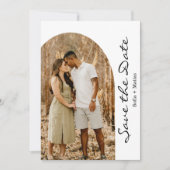 Modern Simple Boho Save the Date Card Einladung (Vorderseite)