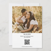 Modern Simple Boho Save the Date Card Einladung (Rückseite)