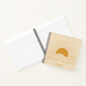 Modern Simple Boho Sun Minimalistisch Notizblock (Innenseite)