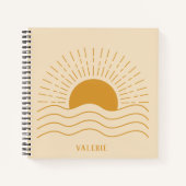 Modern Simple Boho Sun Minimalistisch Notizblock (Vorderseite)