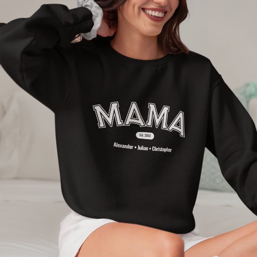 Modern Simple Bold Typografy Mama Sweatshirt