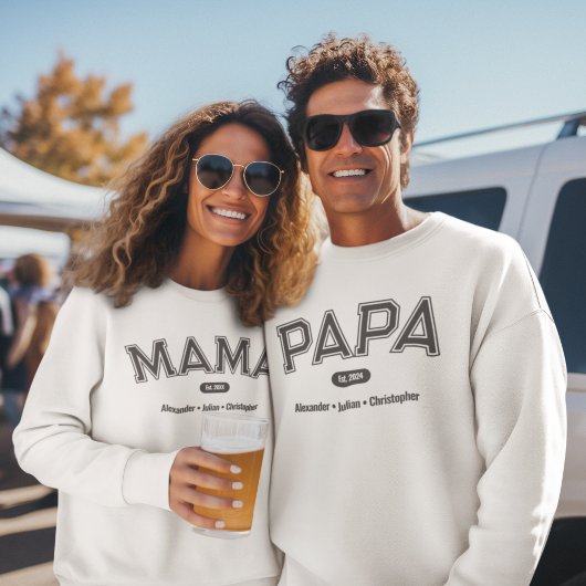 Modern Simple Bold Typografy Papa Sweatshirt