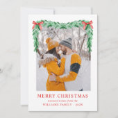 Modern Simple Bow Frohe Weihnachten Foto (Vorderseite)