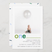 Modern Simple Boys Einladung zum Geburtstag (Vorne/Hinten)