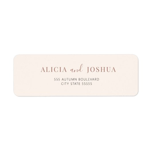 Modern simple bride and groom ivory return address (Vorne)