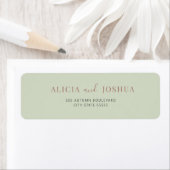 Modern simple bride and groom sage return address (Insitu)