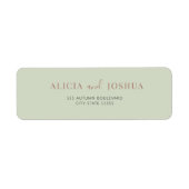 Modern simple bride and groom sage return address (Vorne)
