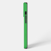Modern Simple Bright Green Script Name Monogram iPhone Hülle (Linke Seite)
