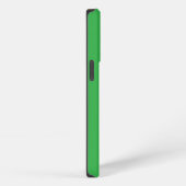 Modern Simple Bright Green Script Name Monogram iPhone Hülle (Rechte Seite)