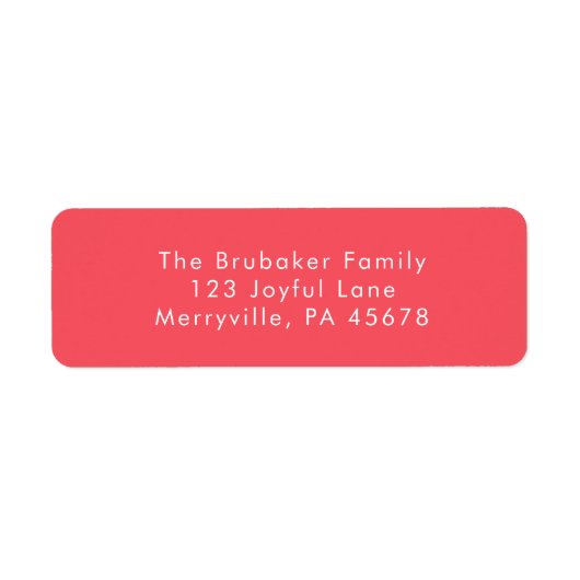 Modern Simple Bright Red & White Christmas Return (Vorne)