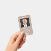 Modern Simple Brown Corporate Foto ID Ausweis (Handheld)