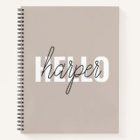 Modern Simple Brown Hallo und Sie nennen