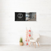Modern Simple Business Logo Foto & Text Black Banner (Insitu)