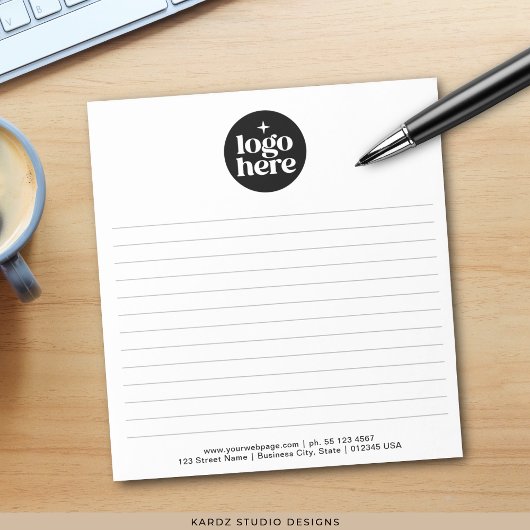 Modern Simple Business Logo Notepad Notizblock