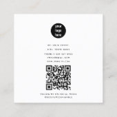 Modern Simple Business Logo Photographer Photo Quadratische Visitenkarte (Rückseite)