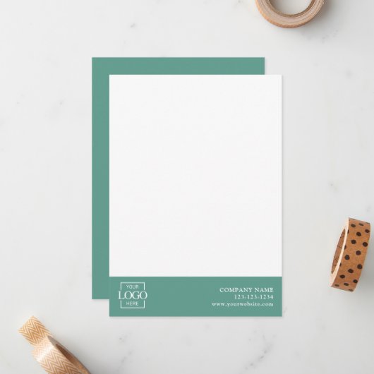 Modern Simple Business Logo Professional Editable Mitteilungskarte (Vorderseite/Rückseite Beispiel)