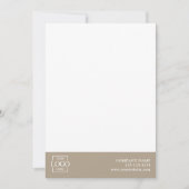 Modern Simple Business Logo Professional Editable Mitteilungskarte (Vorderseite)