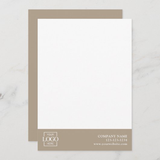 Modern Simple Business Logo Professional Editable Mitteilungskarte (Vorne/Hinten)