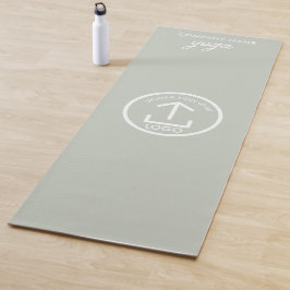 Modern Simple Business Logo Sage Green Gym Yogamatte