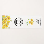 Modern Simple Business Logo Sonnenblumen Gym Yogamatte (Vorderseite (Horizontal))