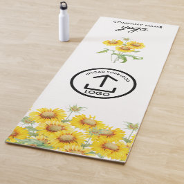 Modern Simple Business Logo Sonnenblumen Gym Yogamatte