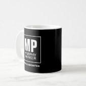 Modern Simple Business Monogram Logo Schwarz-weiß Kaffeetasse (Vorderseite Links)