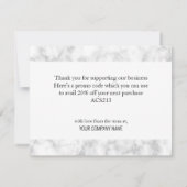 Modern Simple Business Promo Code Danke Karte (Rückseite)