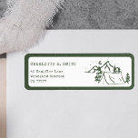 Modern Simple Camping Junggeselinnen-Abschied Addr<br><div class="desc">Modern Simple Camping Junggeselinnen-Abschied Address Label</div>
