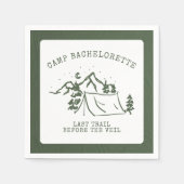 Modern Simple Camping Junggeselinnen-Abschied Addr Serviette (Vorderseite)