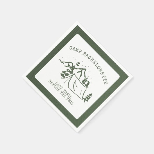 Modern Simple Camping Junggeselinnen-Abschied Addr Serviette (Ecke)