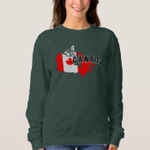 Modern Simple Canadian Canada Script Map Flag Sweatshirt (Vorderseite)