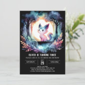 Modern Simple Cat Birthday Einladung (Stehend Vorderseite)