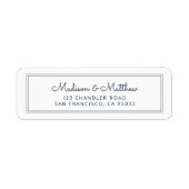 Modern Simple Chic Cursive Script-Rücksendeadresse (Vorne)