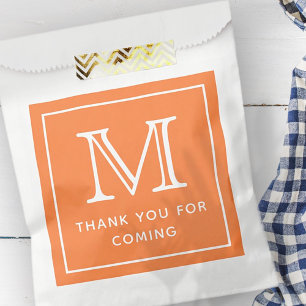 Modern Simple Chic Monogram Vielen Dank, dass Sie Geschenktütchen