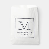 Modern Simple Chic Monogram Vielen Dank für Ihr Ko Geschenktütchen (Vorderseite)