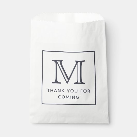 Modern Simple Chic Monogram Vielen Dank für Ihr Ko Geschenktütchen (Vorderseite)