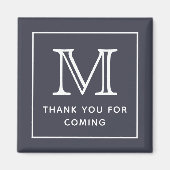 Modern Simple Chic Monogram Vielen Dank für Ihr Ko Magnet (Vorne)